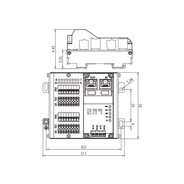 PROFINET protocol, IP20, 16DI/DO adaptive configuration, NPN, terminal type, RJ45 network port, remote module, 009A12